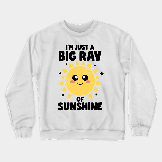 I'm Just A Big Ray Of Sunshine Kindness Irony And Sarcasm Crewneck Sweatshirt by MerchBeastStudio